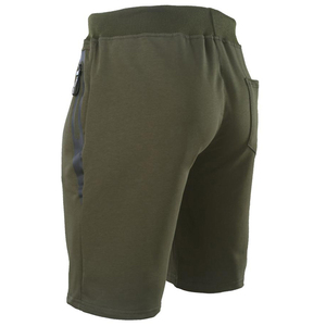 Pantalones cortos deportivos para hombre en rojo y negro, cintura elástica, secado rápido, tejido de poliéster, ajuste atlético, corte medio con bolsillos. - Product Image 6