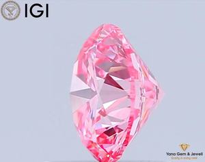 เพชร CVD ผลิตในห้องปฏิบัติการ 1.01 กะรัต ทรงกลมเจียระไน พร้อมใบรับรอง IGI ความสะอาดระดับ VS1 สีชมพูสดใสแฟนซี ขนาด 6.35 มม. สำหรับเป็นเพชรเม็ดกลาง - Product Image 6