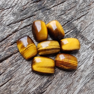 AAA Tiger Eye Rectangle Cabochon Flat <b>Back</b> Gemstone Polished Yellow Mineral Stones For Jewelry Making - Product Image 4