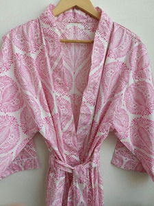 Albornoces de algodón, batas de algodón tipo kimono, camisones cómodos, batas de baño de algodón tipo kimono al por mayor - Product Image 2