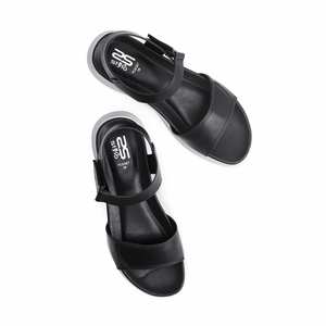 Sandale à talon formelle noire PU0367 - Product Image 1