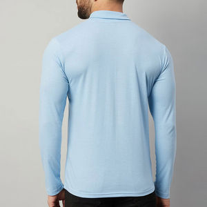 T-shirt en coton à manches longues pour homme, col rond, respirant, décontracté, streetwear, tendance - Product Image 6