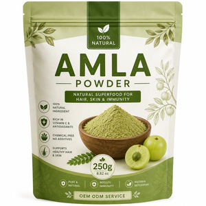 Poudre d'Amla 100% pure, de qualité alimentaire, séchée au soleil, naturelle, 250g, fournisseur en gros d'Amla en poudre d'Inde, parmi les plus vendues. - Product Image 1