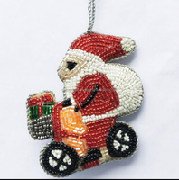 Ornement de Noël vintage en laiton brodé de perles abeilles, fait main, haute qualité, 1 couleur, à suspendre, décoration de sapin de Noël, cadeau pour camping-car
