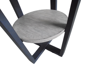 Mesa Auxiliar Redonda de Diseño Moderno con Chapa de Madera ASH para Sala de Estar, Dormitorio, Oficina, Estilo Antiguo - Product Image 4