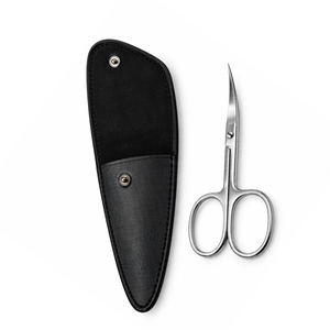 Tijeras de Manicura de Acero Inoxidable de Primera Calidad con Hoja Curva y Estuche de Cuero para un Cuidado Preciso de las Uñas, Diseño Portátil - Product Image 2