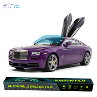 Film teinté pour vitres de voiture COOL PRO bleu clair en nano-céramique pour pare-brise avant, 100 % anti-UV, isolation thermique élevée, protection solaire, film teinté pour voiture