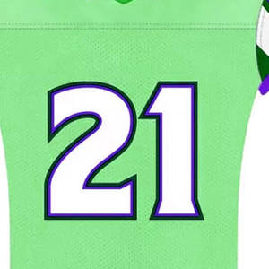 Camiseta Deportiva Sublimada Personalizada al por Mayor, 100% Poliéster, Secado Rápido, Cuello en V, Manga Corta, Corte Atlético, Tallas Grandes, Fútbol Americano para Adultos - Product Image 5