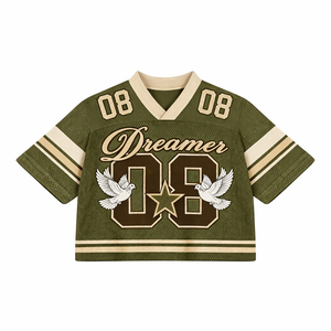 Camiseta de Fútbol Personalizada OEM, Talla Grande, 100% Poliéster, Malla Transpirable de Secado Rápido, Cuello en V, Estilo Holgado, Ropa Deportiva - Product Image 3