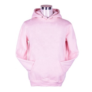<b>Women's</b> <b>Pink</b> Hooded Pullover Sweatshirt Solid Color 100% Cotton Woven Breathable Eco-Friendly Quick Dry Regular Fit Pockets - Product Image 3