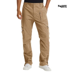 2026 Men's Spandex/Cotton Cargo Pants New Arrival Wholesale Customizable Logo Straight Pattern Multi-Pockets - Product Image 1