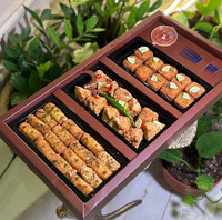 Boîte de papier crêpe écologique restauration rapide boulangerie de qualité alimentaire sushi oeuf tarte crêpe biscuit emballage avec stratification mate