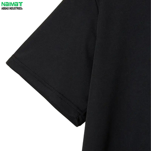 ชุดเสื้อยืดและกางเกงขาสั้นผู้ชาย NAIMAT สีดำ ผ้าฝ้าย คอกลม สวมใส่สบายๆ ในฤดูร้อน ระบายอากาศได้ดี ผ้าถัก สีพื้น - Product Image 5