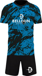 ชุดเสื้อเจอร์ซีย์กีฬาสีเขียวคลาสสิกสำหรับผู้ชาย แบบสั้น ผลิตจากโพลีเอสเตอร์ 100% รุ่นใหม่ล่าสุด ชุดฟุตบอลพร้อมสกรีนโลโก้ตามสั่ง - Product Image 2