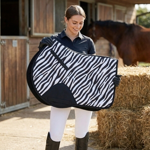 Tapis de selle d'équitation matelassé en tissu doux, absorbant la transpiration, antidérapant, durable et respirant - Product Image 2