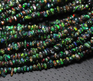 Perles d'opale naturelle éthiopienne non taillées, forme irrégulière, perles percées, taille 3-4 mm, pour bijoux DIY HASNAIN GEMS - Product Image 4