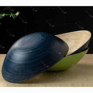 Bol en bambou écologique personnalisé pour un usage quotidien vaisselle jetable légère fabriquée à la main classique du Vietnam pour les collations à salade - Product Image 3