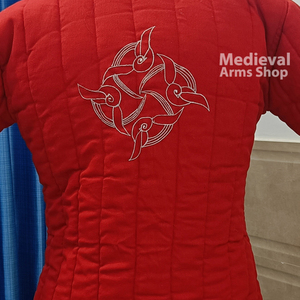 Handmade High Medieval <b>Quilted</b> Red Cotton Gambeson Handcrafted Needlework Armor <b>Jacket</b> Quick Dry Vintage Halloween & Ester Party - Product Image 5