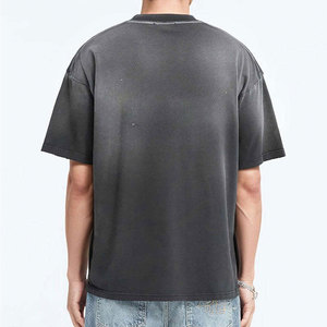 เสื้อยืดสำหรับผู้ชายไซส์ใหญ่พิเศษเสื้อยืดผ้าฝ้ายเฮฟวี่เวทเสื้อยืดวินเทจผลิตจากโรงงาน - Product Image 2