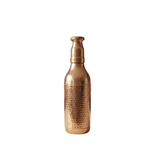 Ensemble de bouteilles en cuivre pur martelé, écologiques, sans BPA, durables, avec 2 gobelets, fabrication artisanale indienne - Product Image 2