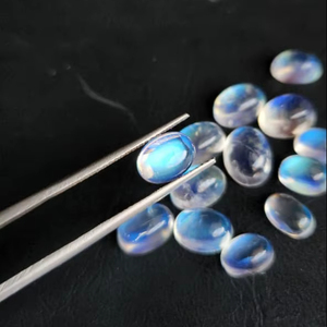 6X8,7X5,8X10 mm Oval Natural <b>Rainbow</b> Moonstone Cabochon ,A.A.A High Quality Loose Gemstone for Jewelry Making - Product Image 3