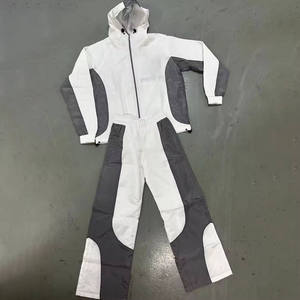 Customized Sportswear Set <b>Lightweight</b> Nylon <b>Jacket</b> and Pants Set Zippered Windproof Casual <b>Running</b> Windbreaker <b>Jacket</b> Outerwear - Product Image 1