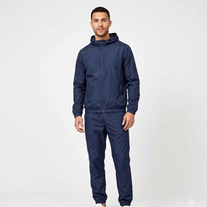 Ensemble personnalisé pour homme, veste à col montant zippée en nylon respirant, pantalon de jogging, ensemble coupe-vent deux pièces, survêtements pour homme, logo personnalisé - Product Image 1