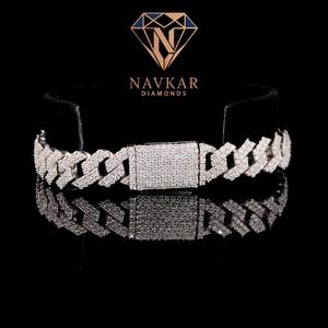 Pulsera de tenis de diamantes de oro rosa con certificación IGI de lujo Navkar, unisex, con piedras redondas de corte brillante, plata de ley - Product Image 2