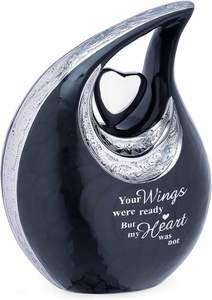 Handcrafted Aluminum Tear Drop <b>Memorial</b> Ash <b>Keepsake</b> Urn Tribute Holder Designed With Secure Lid And Premium Finish - Product Image 3