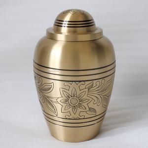 Premium Brass Hand Engraved Cremation Urns for Human Ashes Customized Brass Urn Handcrafted Brass Adult Ashes Urns Wholesale - Product Image 1