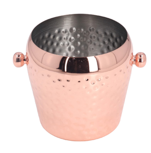 Cubo de hielo de cobre martillado con perillas, accesorios de bar hechos a mano por diseñadores, cubos de hielo de cobre de alta calidad - Product Image 4