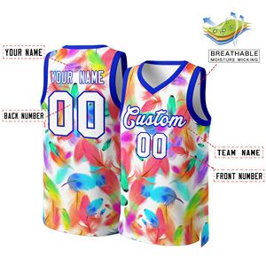 Custom Basketball Jersey V-Neck Sleeveless Sublimated Print Mesh 100% Polyester Breathable Unisex Adult All Seasons - Product Image 2