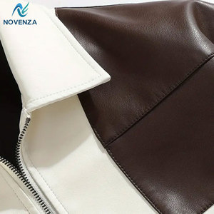 Veste en cuir de vache classique Doublure douce Écologique Légère Fermeture éclair Mode hivernale pour le streetwear Utilisation en extérieur - Product Image 6