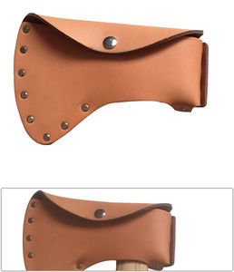 Hacha de camping de alta calidad al por mayor, funda de cuero hecha a mano para hacha, protector de cuero para cabezal de hacha - Product Image 4
