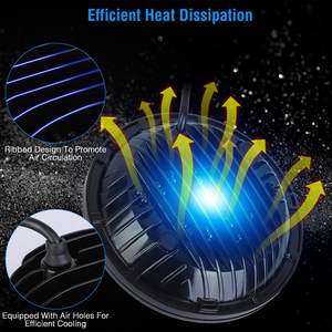 2 Faros Delanteros LED Redondos de 7 Pulgadas y 75 W con Halo DRL de 3800 LM, Luz Alta y Baja para Jeep Wrangler TJ JK CJ H4 H13 Adap - Product Image 4