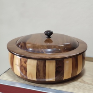 Bol en bois avec finition cirée, finition durable, finition longue durée, facile à nettoyer - Product Image 1