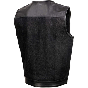 Men's <b>Leather</b> <b>Vest</b> Adults Custom Wholesale OEM ODM Motorcycle Jacket Sleeveless Biker Vintage Casual Outerwear - Product Image 3