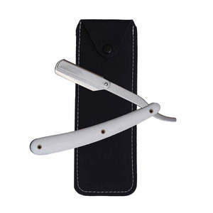 Maquinilla de Afeitar de Hoja Recta de Primera Calidad, Maquinilla de Afeitar Manual para Hombre de 6.5 Pulgadas con Cuero - Product Image 2