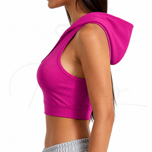 เสื้อฮู้ดเอวลอยสำหรับผู้หญิง, สินค้ามาใหม่เสื้อครอปแบบมีสไตล์ - Product Image 5