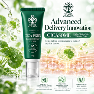 WINKS COSMED Crème réparatrice de barrière à la Centella, PDRN, acide hyaluronique et vitamine B5, 10g pour le visage et tous types de peau - Product Image 6
