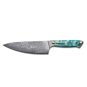 Cuchillo de Cocina de Acero de Damasco con Hoja de Acero con Patrón y Mango Cómodo para Preparación de Alimentos - Product Image 4