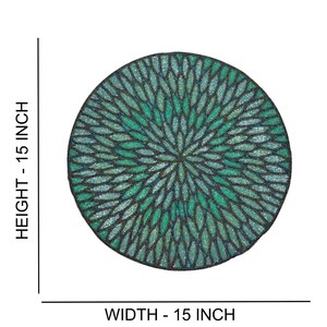 Fashionable Handmade Beaded <b>Placemat</b> <b>Table</b> Mat with Embroidery Detailing for <b>Dining</b> Room Home Decor and Entertaining - Product Image 3