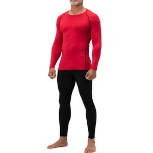 Camiseta de compresión para hombre, de tela transpirable y ajuste ceñido, de secado rápido, para gimnasio, entrenamiento, fitness, capa base cómoda. - Product Image 4