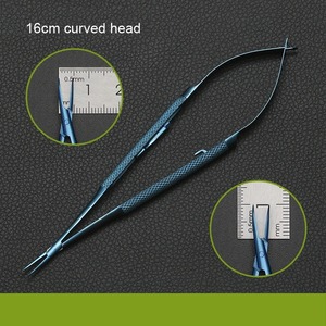 1 pièce Porte-aiguilles Castroviejo avec verrouillage, pointe droite et courbée, pince à clipser, outils pour paupières en titane, outils de précision en titane - Product Image 6
