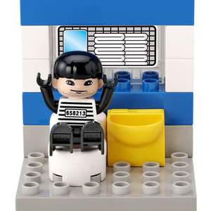 Ensemble de jouets de construction OXFORD TODDLER sur le thème de la police, blocs de construction, jeu d'imitation, voiture, hélicoptère, boîte de rangement, fabriqué en Corée, à partir de 3 ans - Product Image 2