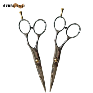 Ciseaux de coiffure japonais droits en acier inoxydable 4034 pour droitiers, finition miroir, lame convexe, poignée ergonomique, pointe affûtée - Product Image 1