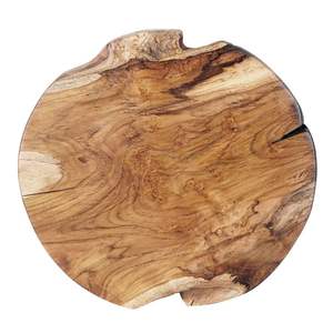 Assiette à steak et à pizza en bois d'acacia de qualité supérieure |   Assiette ronde en bois robuste - Product Image 4