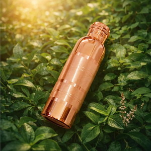 Botellas de Agua de Cobre - Botellas de Cobre Sólido Hechas a Mano, Botellas de Agua de Cobre para Beber, Diseño Único, Acabado Brillante y Pulido - Product Image 6