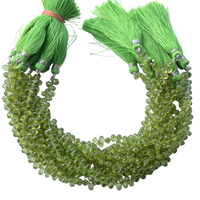 Collier pour femme en perles de péridot vert naturel de Jaipur, facettées, en forme de goutte d'eau, 4mm, 6mm, 8mm, pour soirée et mode