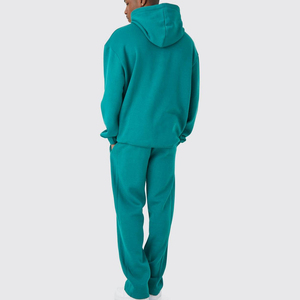 Custom Men's Autumn <b>Flared</b> Track Suit Solid Pattern Pullover Hoodie <b>Sweatpants</b> Jogger Set Polyester Quick Dry Fleece Sporty - Product Image 3